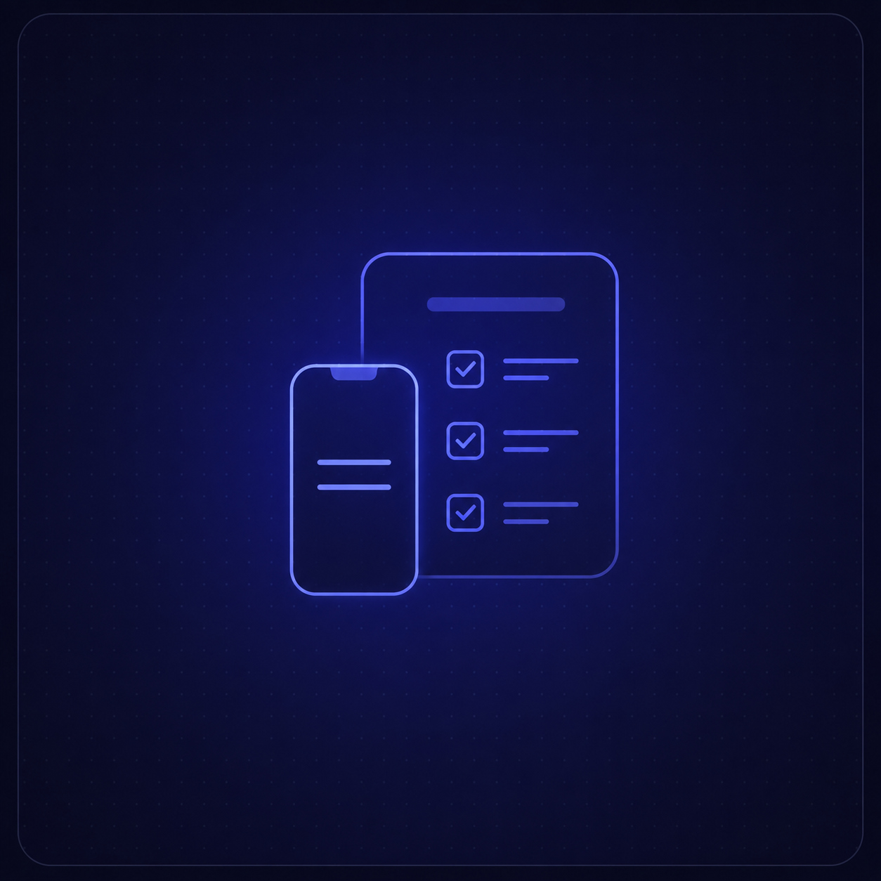 Sales intake: a mobile-first phone app and structured checklist replacing manual paper notes